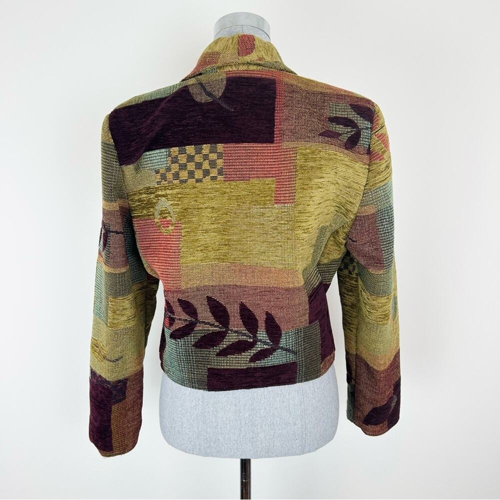 Vintage Jacket Exposé Chenille Patchwork Multicol… - image 6
